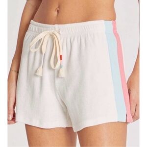 Wildfox Miami White Shorts with Candy Stripes